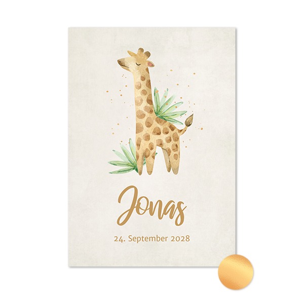 Gold Foil Photo Card Portrait 10 x 14,3 cm