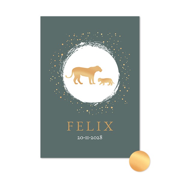 LionSilhouetteMotherTOBirthFoil