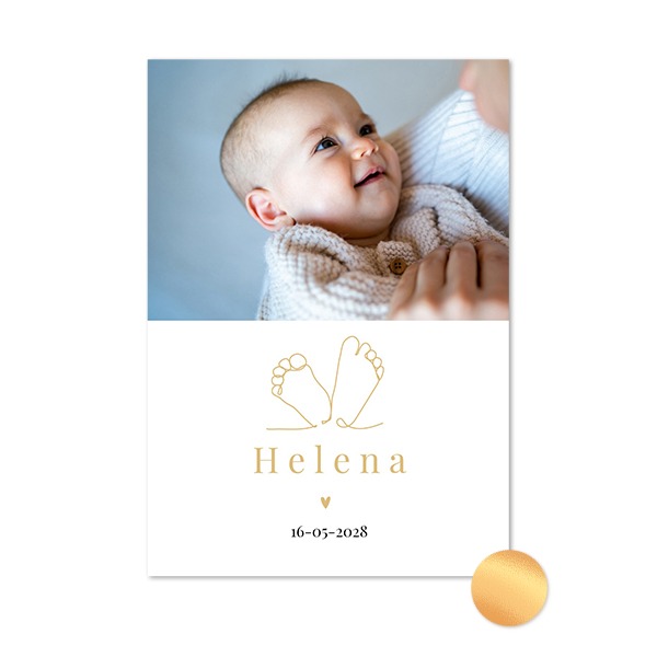 Fotokort med guldfolie - Stående 10 x 14,3 cm