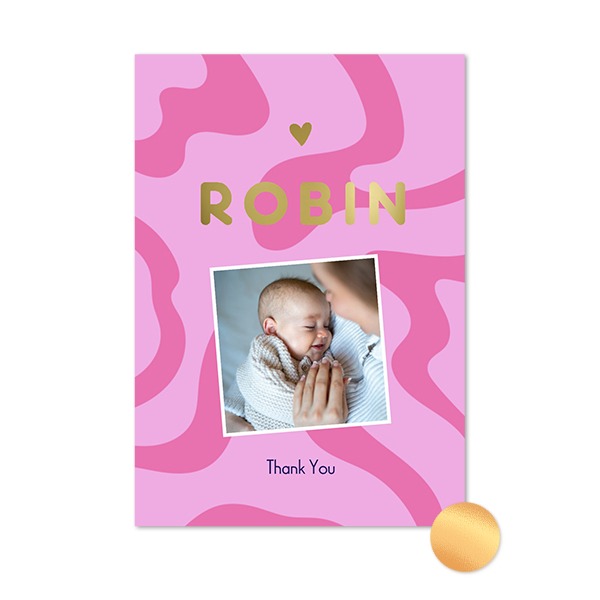 Gold Foil Photo Card Portrait 10 x 14,3 cm