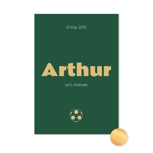 Gold Foil Photo Card Portrait 10 x 14,3 cm