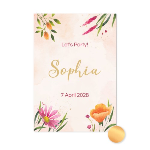 Gold Foil Photo Card Portrait 10 x 14,3 cm