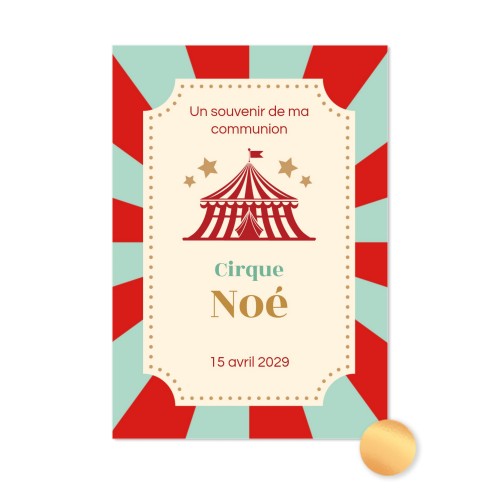 Carte avec dorure en relief - Portrait 10 x 14,3 cm