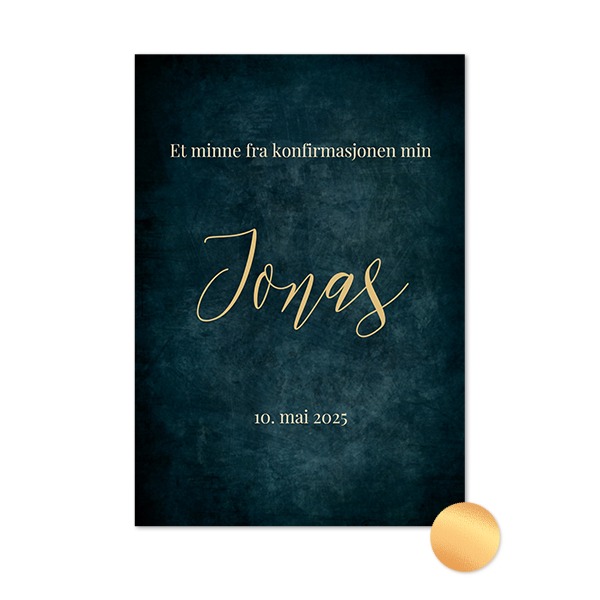 Fotokort med gullfolie - Stående 10 x 14,3 cm