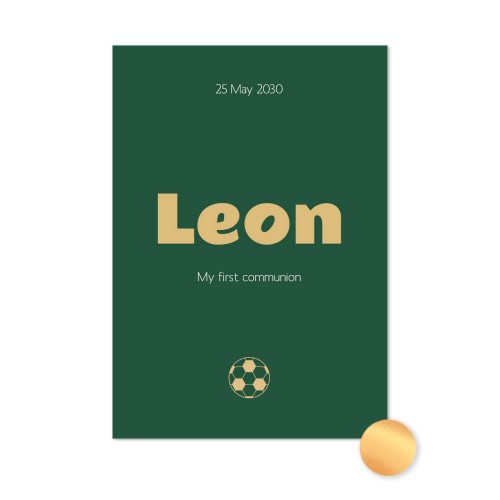 Carte avec dorure en relief - Portrait 10 x 14,3 cm