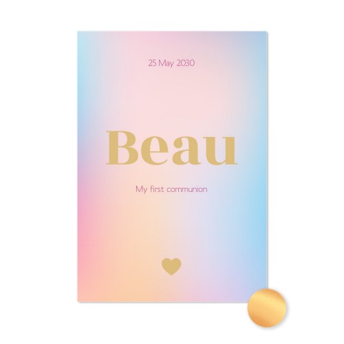 Gold Foil Photo Card Portrait 10 x 14,3 cm