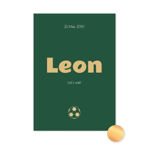 Kaart met goudfolie - staand 10 x 14,3 cm