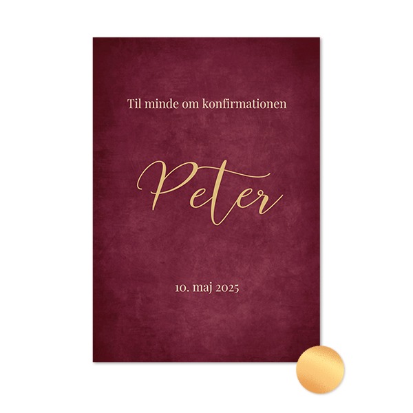 Fotokort guldfolie - Stående 10 x 14,3 cm Fotokort guldfolie - Stående 10 x 14,3 cm