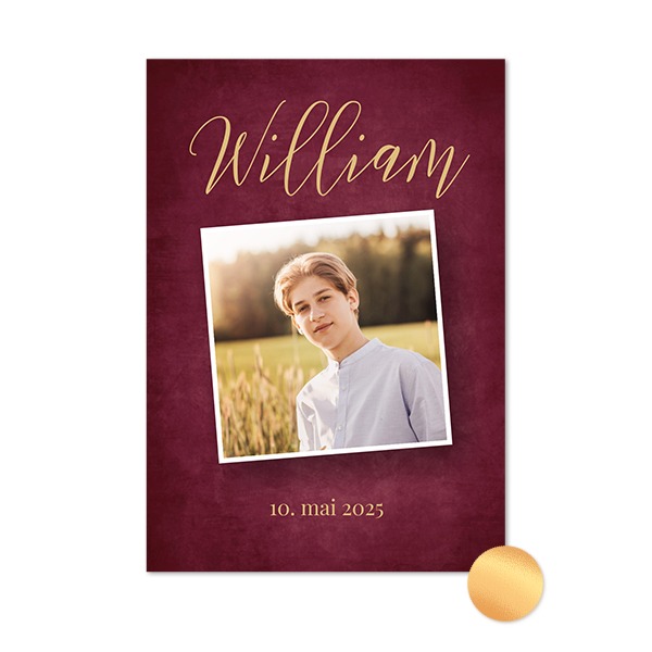 Fotokort med guldfolie - StÄende 10 x 14,3 cm Fotokort med guldfolie - StÄende 10 x 14,3 cm