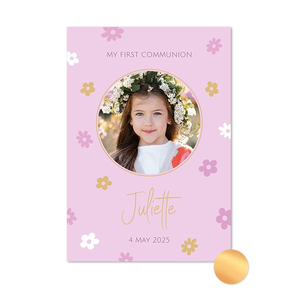 Gold Foil Photo Card Portrait 10 x 14,3 cm
