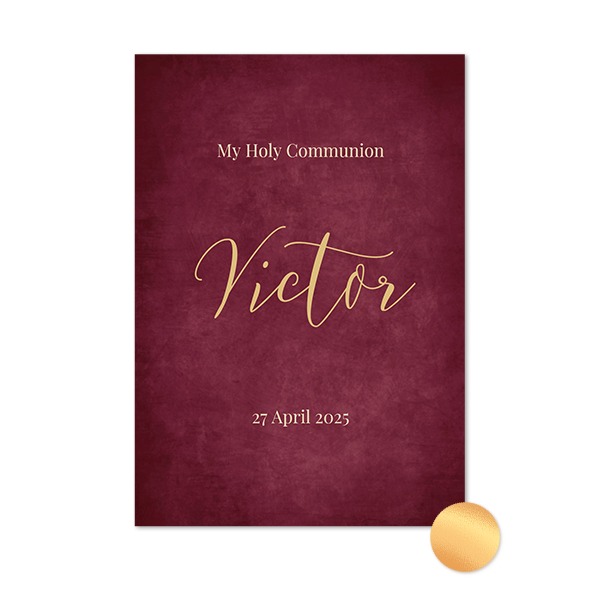 Gold Foil Photo Card Portrait 10 x 14,3 cm