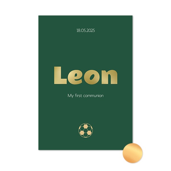 Gold Foil Photo Card Portrait 10 x 14,3 cm