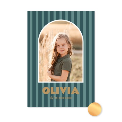 Gold Foil Photo Card Portrait 10 x 14,3 cm