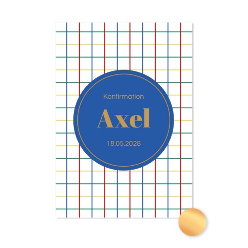 Fotokort med guldfolie - Stående 10 x 14,3 cm