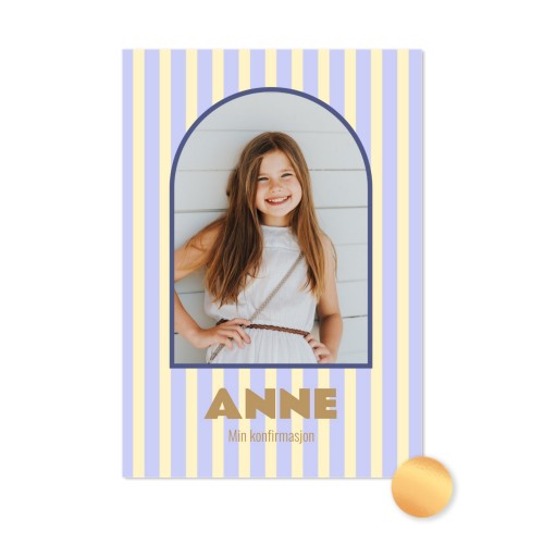 Fotokort med gullfolie - Stående 10 x 14,3 cm