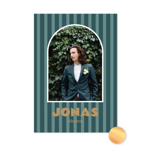 Fotokort med guldfolie - Stående 10 x 14,3 cm