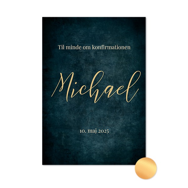 Fotokort guldfolie - Stående 10 x 14,3 cm Fotokort guldfolie - Stående 10 x 14,3 cm