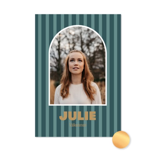 Fotokort med guldfolie - Stående 10 x 14,3 cm