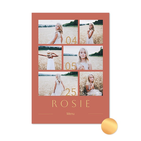 Gold Foil Photo Card Portrait 10 x 14,3 cm