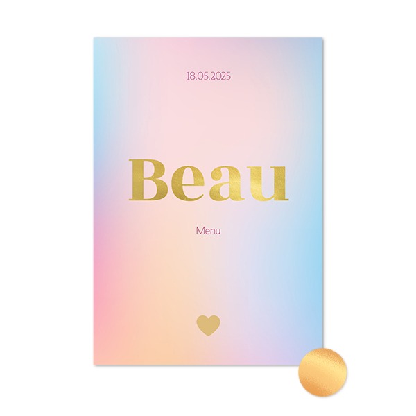 Gold Foil Photo Card Portrait 10 x 14,3 cm