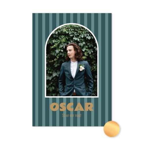 Fotokort guldfolie - Stående 10 x 14,3 cm