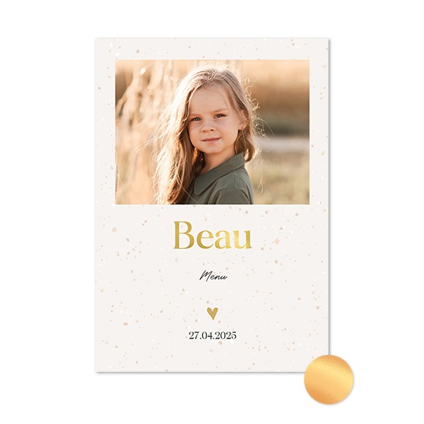 Gold Foil Photo Card Portrait 10 x 14,3 cm