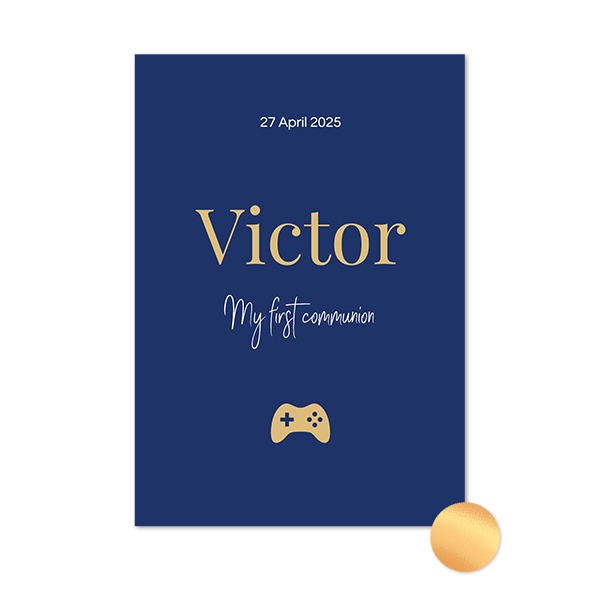 Gold Foil Photo Card Portrait 10 x 14,3 cm