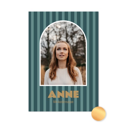 Fotokort med gullfolie - Stående 10 x 14,3 cm