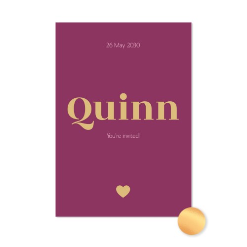 Gold Foil Photo Card Portrait 10 x 14,3 cm