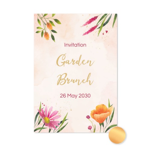 Gold Foil Photo Card Portrait 10 x 14,3 cm