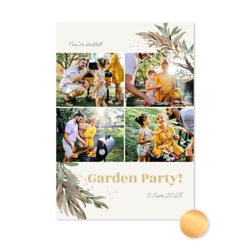 Gold Foil Photo Card Portrait 10 x 14,3 cm