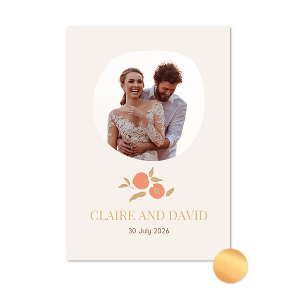 Gold Foil Photo Card Portrait 10 x 14,3 cm