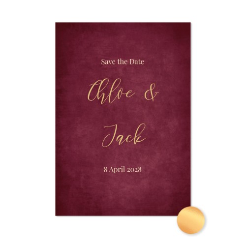 Gold Foil Photo Card Portrait 10 x 14,3 cm