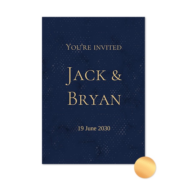Gold Foil Photo Card Portrait 10 x 14,3 cm