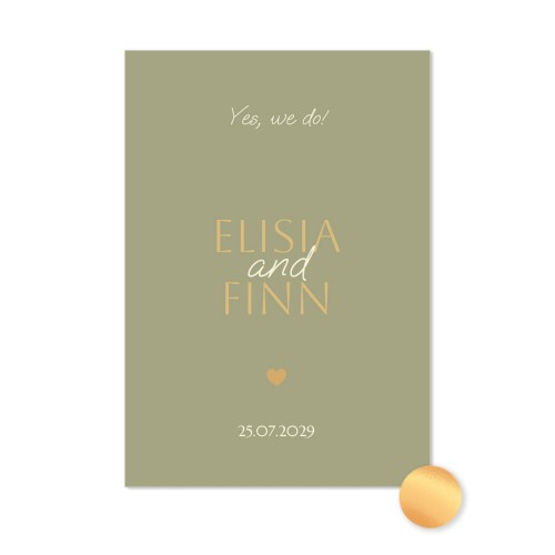 Gold Foil Photo Card Portrait 10 x 14,3 cm