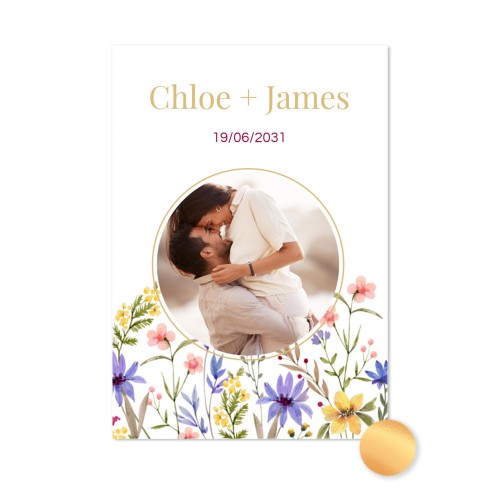 Gold Foil Photo Card Portrait 10 x 14,3 cm
