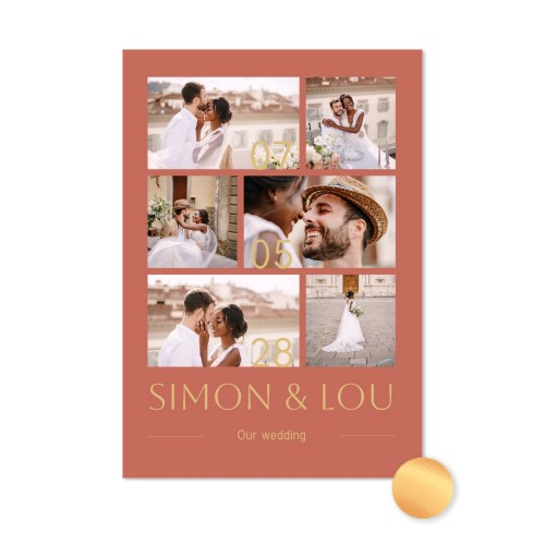 Gold Foil Photo Card Portrait 10 x 14,3 cm