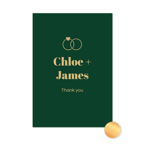 Gold Foil Photo Card Portrait 10 x 14,3 cm