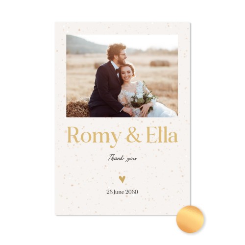 Gold Foil Photo Card Portrait 10 x 14,3 cm