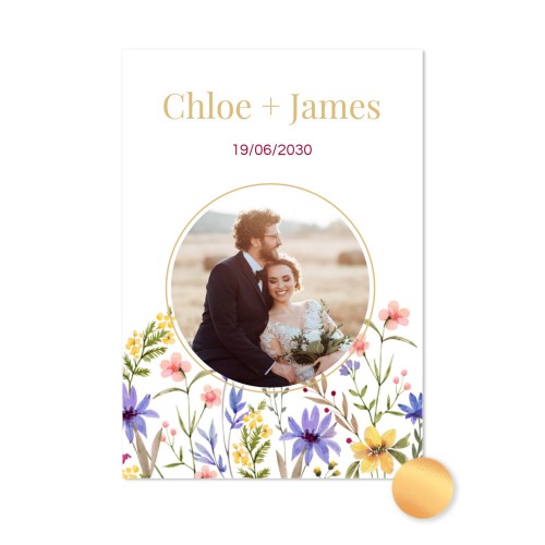 Gold Foil Photo Card Portrait 10 x 14,3 cm