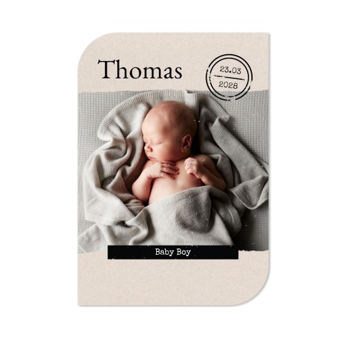 Grusskarte - Halbrunde Ecken Hochformat 10 x 14,3 cm