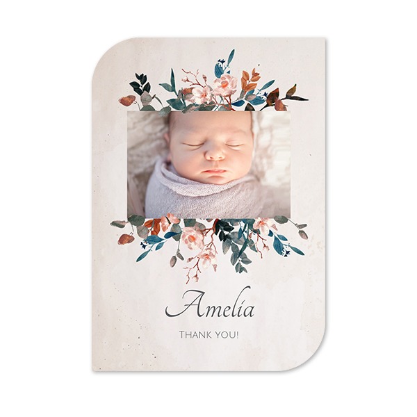 Grusskarte - Halbrunde Ecken Hochformat 10 x 14,3 cm