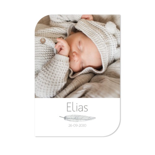 Faire-part 1 Bords ronds diagonale portrait 10 x 14,3 cm Faire-part 1 Bords ronds diagonale portrait 10 x 14,3 cm