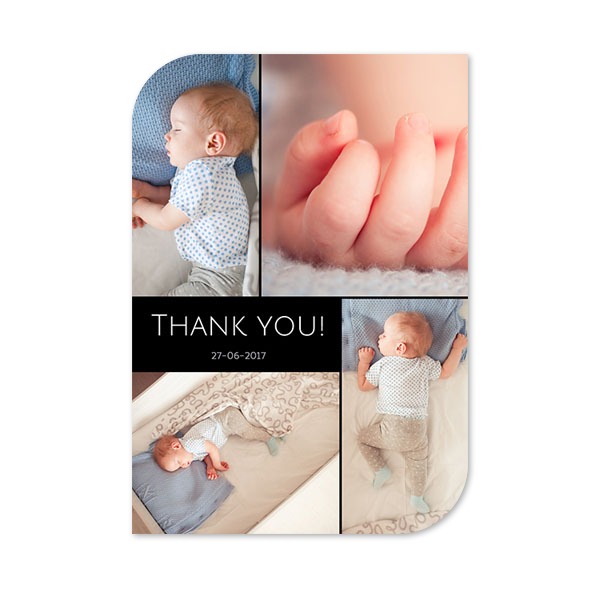 Faire-part 1 Bords ronds diagonale portrait 10 x 14,3 cm Faire-part 1 Bords ronds diagonale portrait 10 x 14,3 cm