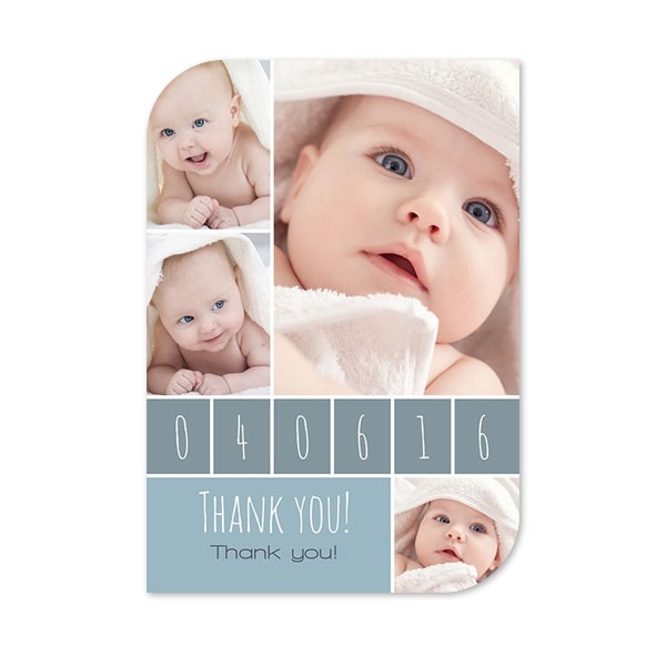 Grusskarte - Halbrunde Ecken Hochformat 10 x 14,3 cm