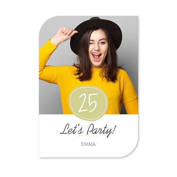 Faire-part 1 Bords ronds diagonale portrait 10 x 14,3 cm Faire-part 1 Bords ronds diagonale portrait 10 x 14,3 cm