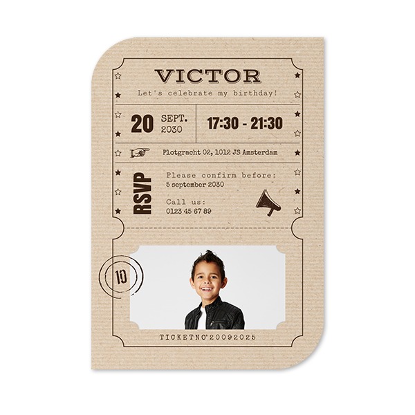 Single Card Half Rounded Vertical 10 x 14,3 cm