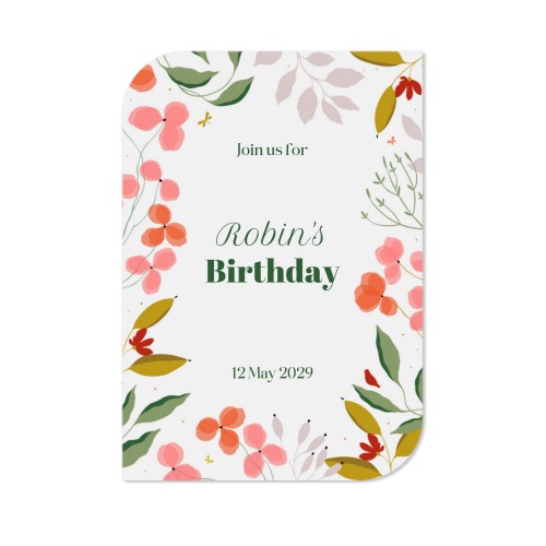 Enkle Fotokort halvrundet portræt 10 x 14,3 cm