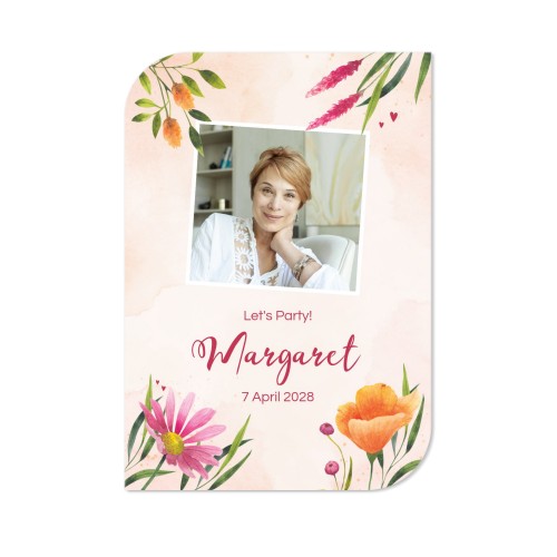 Enkle Fotokort halvrundet portræt 10 x 14,3 cm