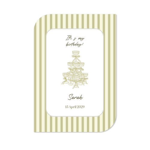 Grusskarte - Halbrunde Ecken Hochformat 10 x 14,3 cm